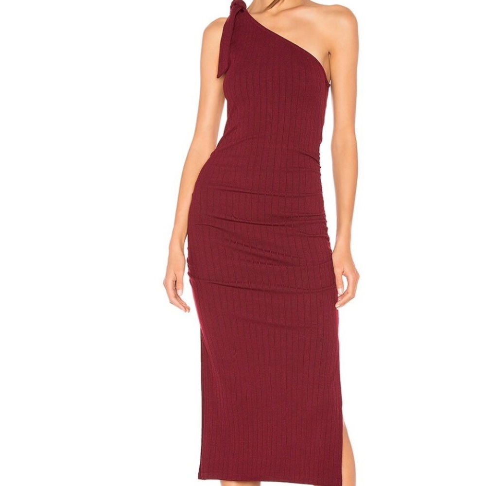 Privacy Please - Hazel Midi Dress in Burgundy